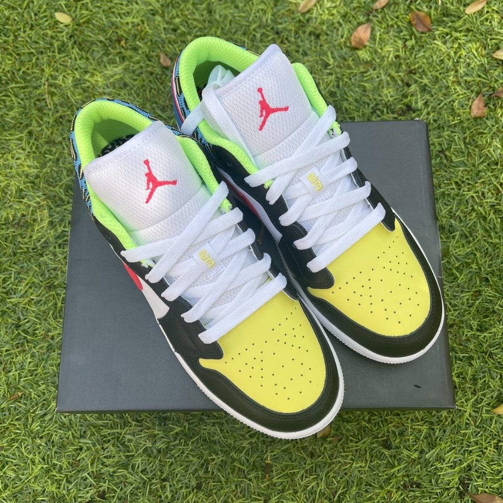 Nike air Jordan 1 low white multicolor shoes - Picture 2 of 4